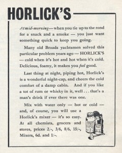 horlicks_1935 Norfolk Broads Horlicks advert 1935