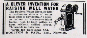Boulton & Paul Water Elevator lift 1928