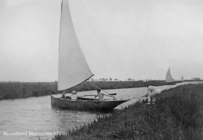 On the Norfolk Broads c1910