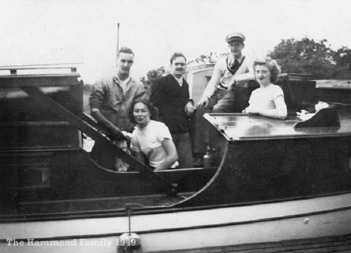 Crew of the motor cruiser Hickling in 1949