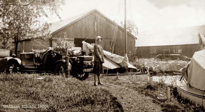 Norfolk Broads boatyard 1920s