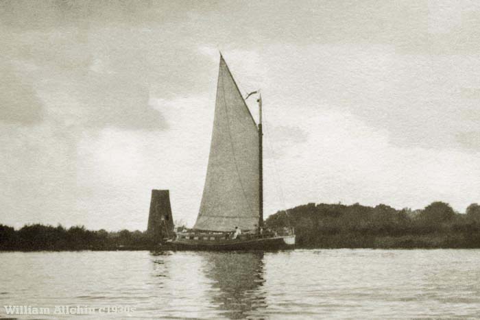 Norfolk Broads pleasure wherry c1930s