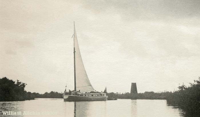 Norfolk Broads pleasure wherry c1930s
