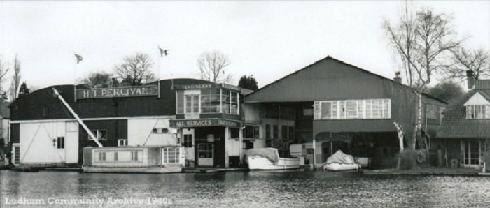 Percivals boatyard Horning 1940s