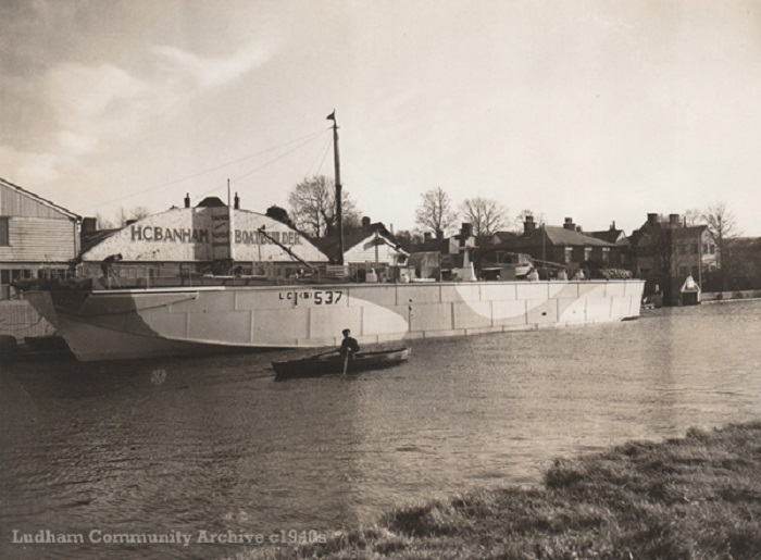 Landing craft at Horning 1940s
