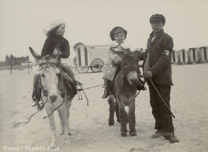Donkey ride on Gorleston beach 1904