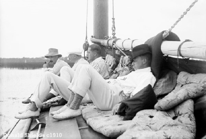 Onboard the wherry Bertha c1910