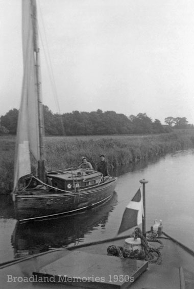 Sailing on the Norfolk Broads, late 1950s