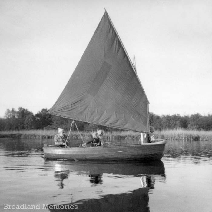 Dinghy sailing, Norfolk Broads 1957