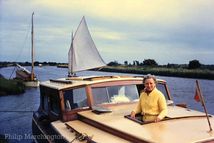 The Marchington Family on the Norfolk Broads 1956