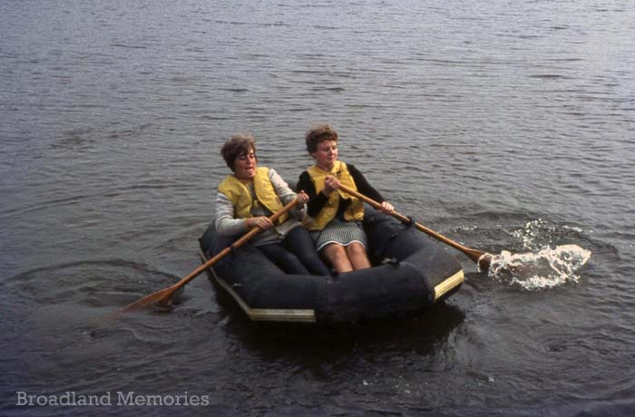 Rowing in the dinghy