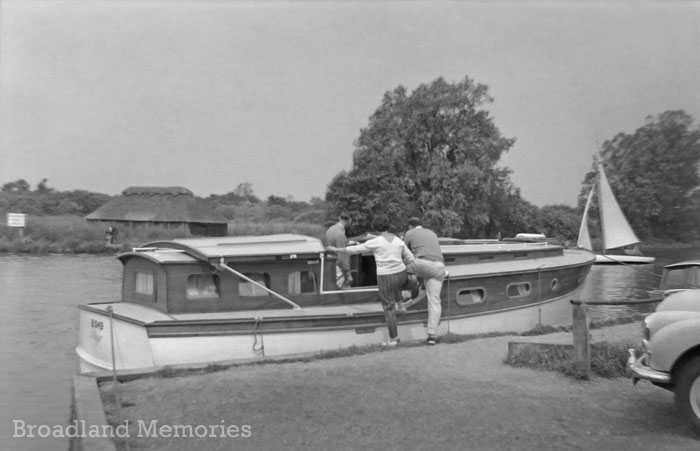 Alongside Horning Ferry Inn 1960s