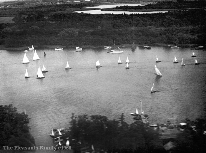Wroxham Broad aerial view c1960