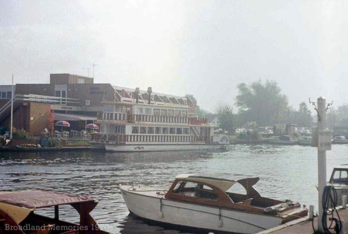 The River Bure and the Hotel Wroxham 1970s