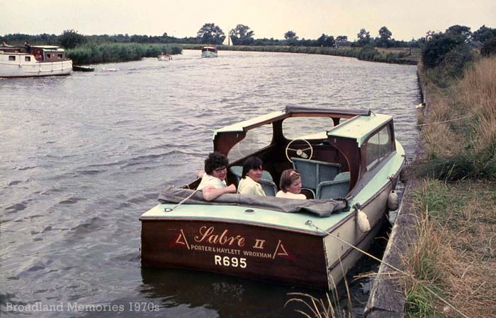 Norfolk Broads day boat 1971