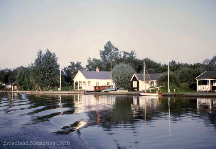 Riverside bungalows at Horning c1971