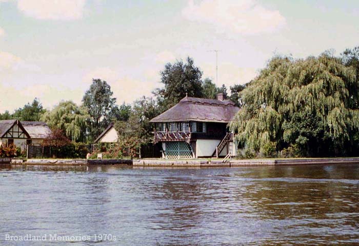 Riverside bungalows at Wroxham c1971