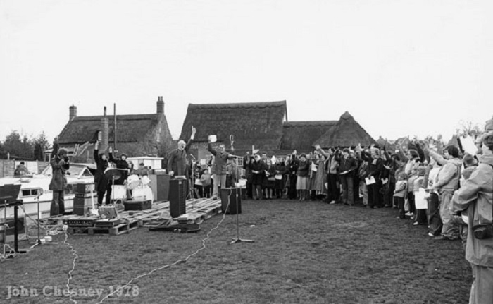 Bishop of Norwich service at Ranworth Easter 1978