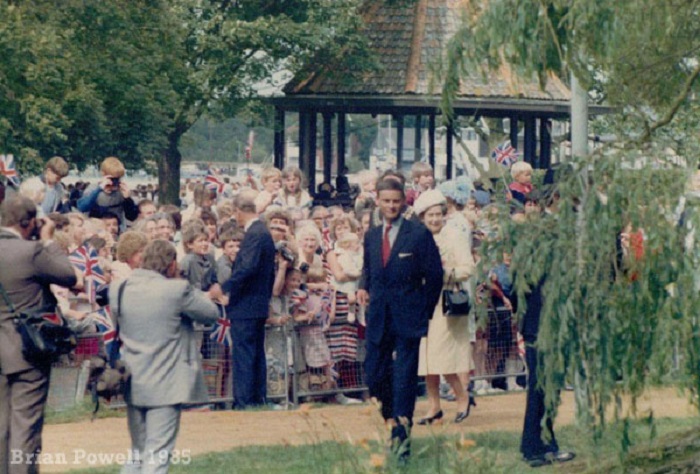 Royal visit to OUlton BRoads in 1985