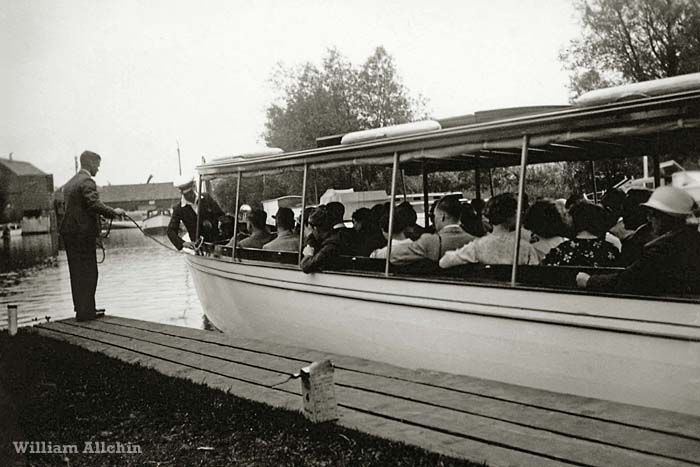 Setting off from the Broads Tours base 1950s
