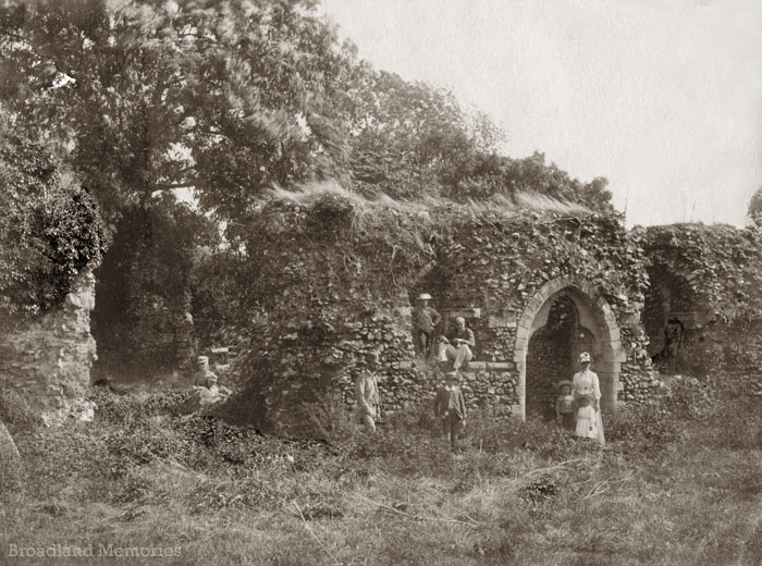 The ruins of Langley Abbey 1880s