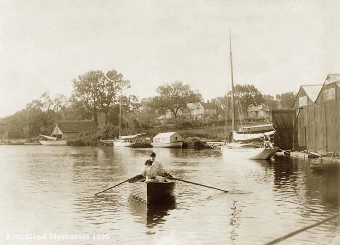 Collins boatyard Wroxham 1895