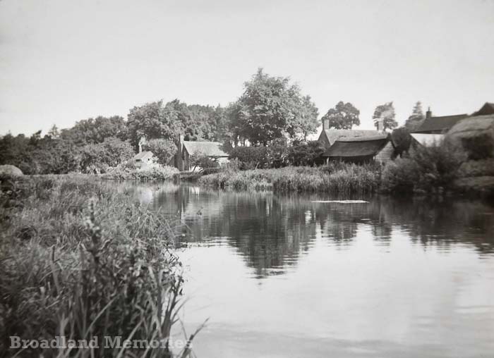 Cottages on the Norfolk Broads c1900