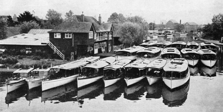 The Broads Tours fleet at Wroxham pictured in the 1950s