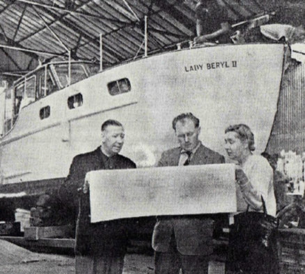 George & Beryl Formby at Winboats yard