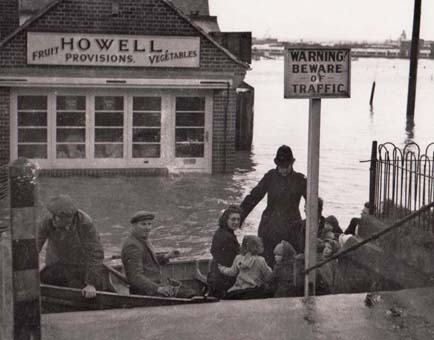 Gorleston pictured in the aftermath of the 1953 flood
