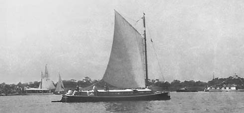 The pleasure wherry “Claudian” pictured during the 1950s