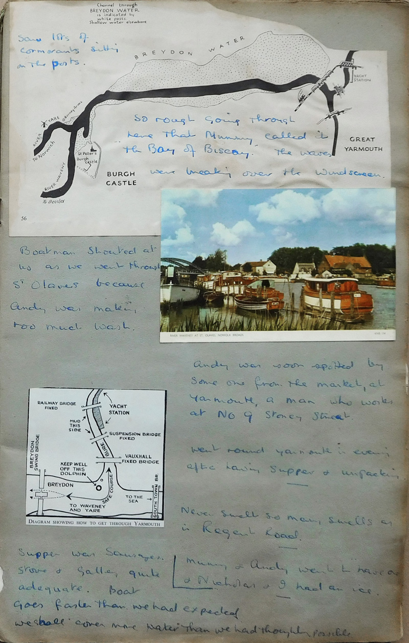 Norfolk Broads Afloat 1957 Scrapbook Page 4