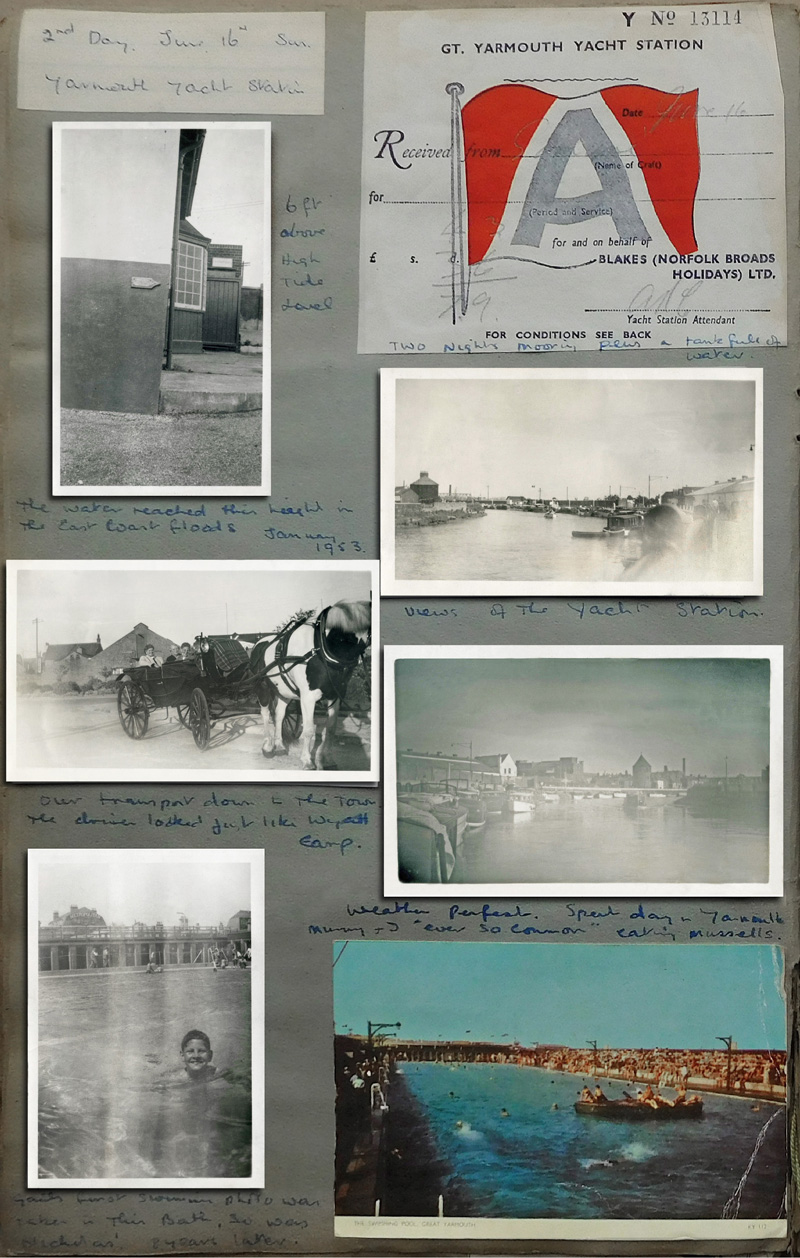 Norfolk Broads Afloat 1957 Scrapbook Page 5