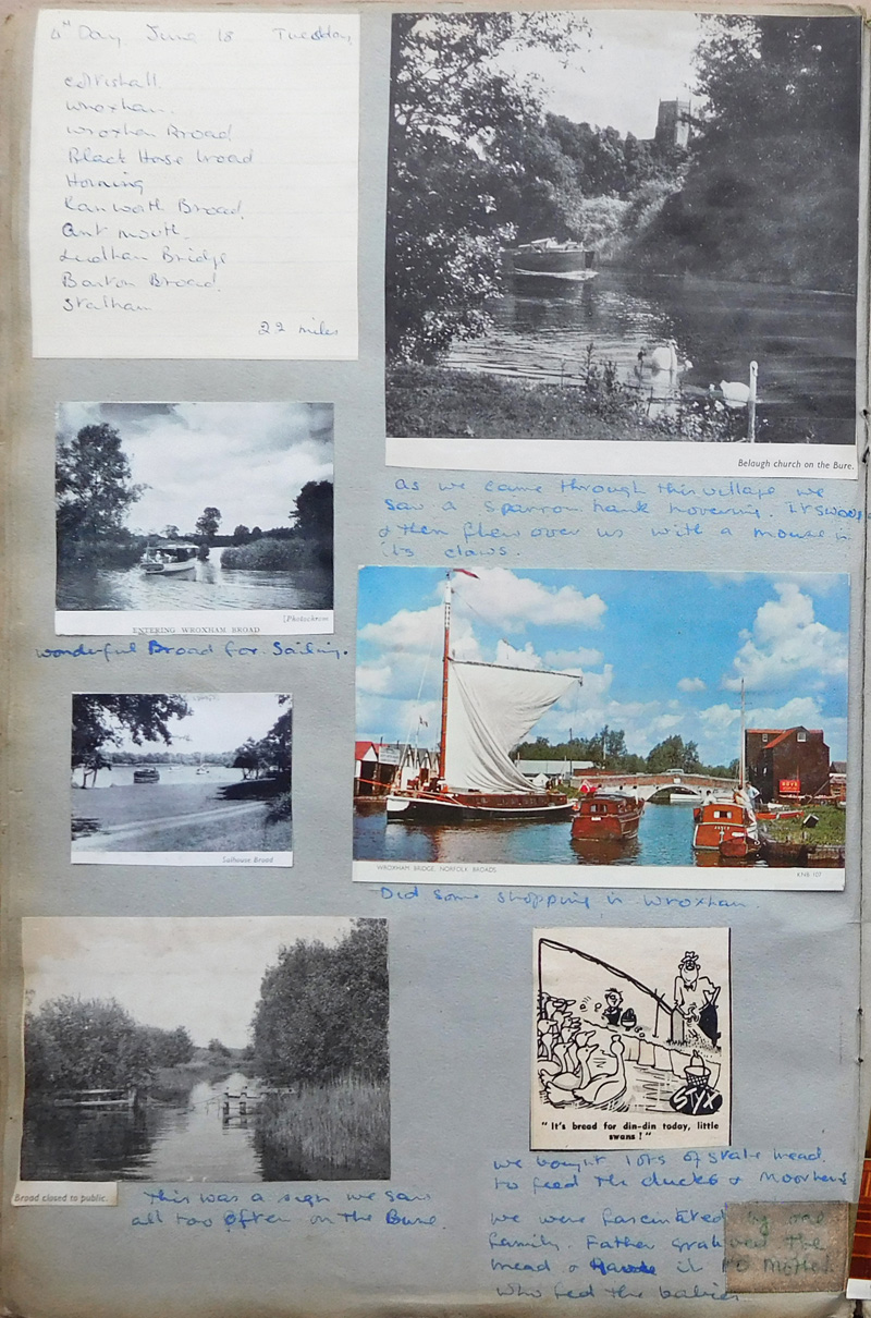 Norfolk Broads Afloat 1957 Scrapbook Page 9