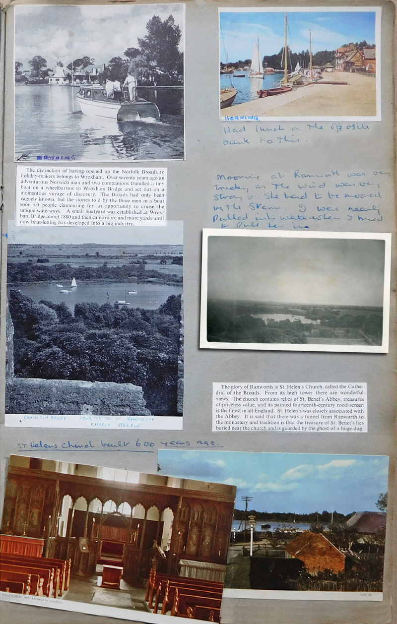 Norfolk Broads Afloat 1957 Scrapbook Page 10
