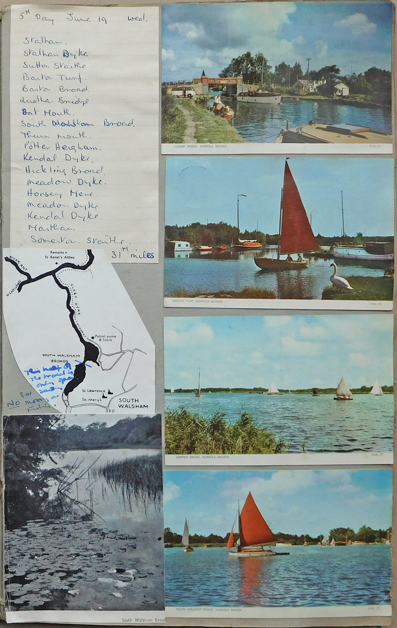 Norfolk Broads Afloat 1957 Scrapbook Page 12
