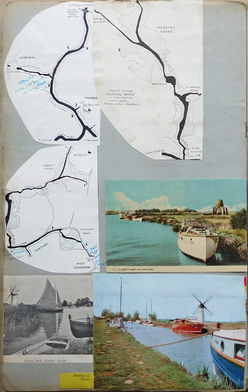 Norfolk Broads Afloat 1957 Scrapbook Page 13