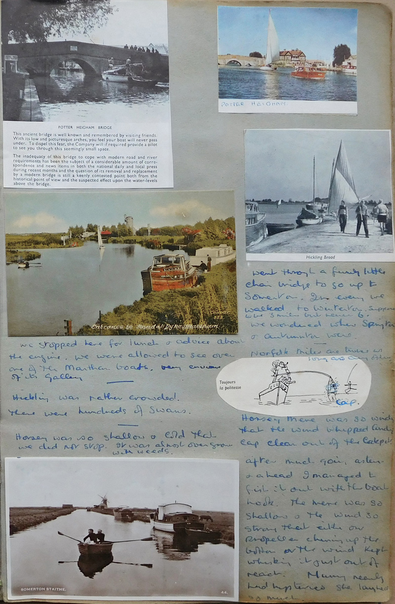 Norfolk Broads Afloat 1957 Scrapbook Page 14