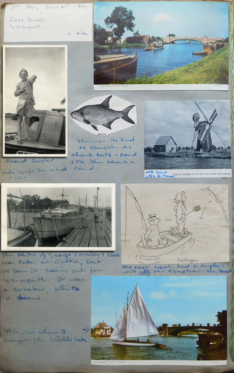 Norfolk Broads Afloat 1957 Scrapbook Page 18