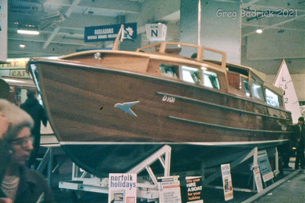 Gossamer Girl at the Earls Court Boat Show in 1968