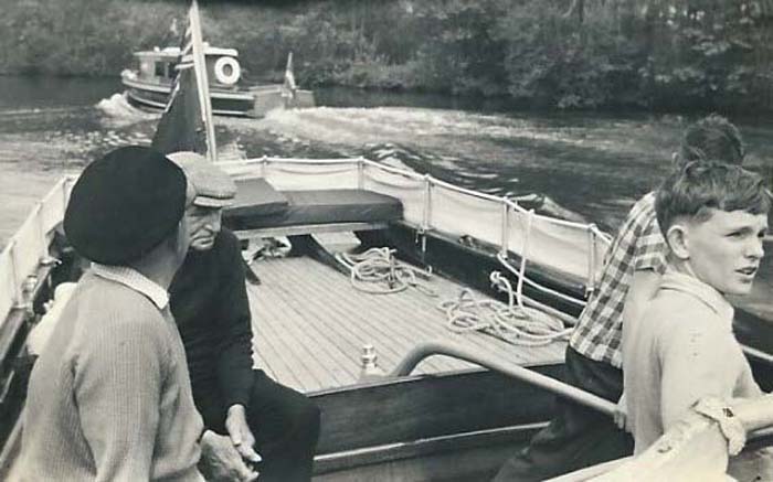 On board the wherry yacht Lady Edith
