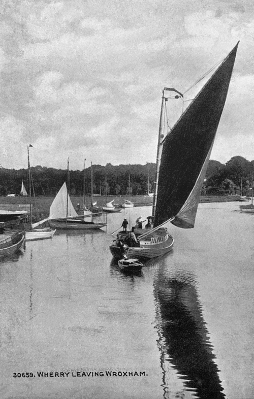 Wherry leaving Wroxham